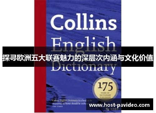 探寻欧洲五大联赛魅力的深层次内涵与文化价值